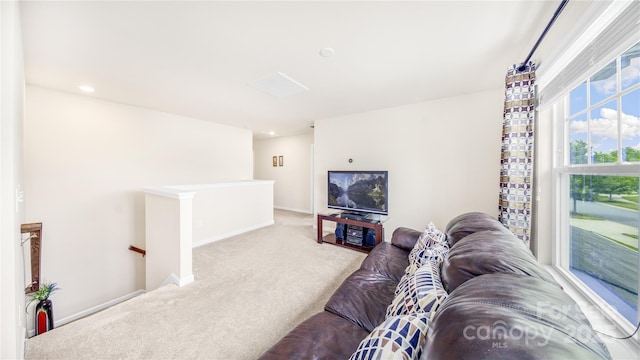 view of carpeted living room