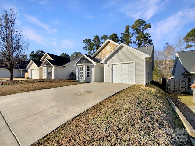 single story home featuring a garage