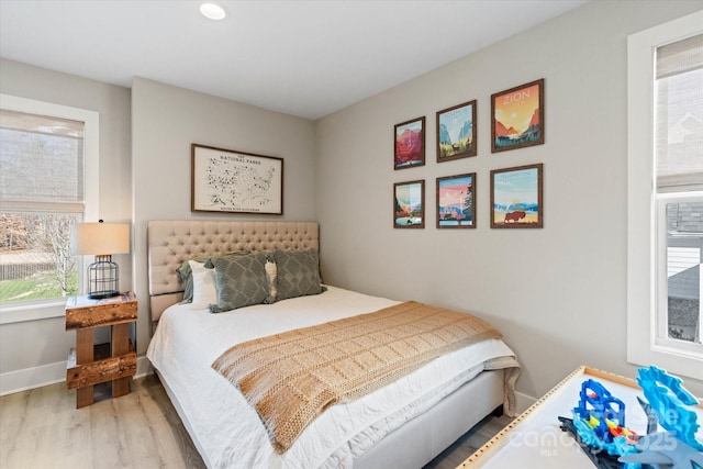 bedroom featuring hardwood / wood-style floors