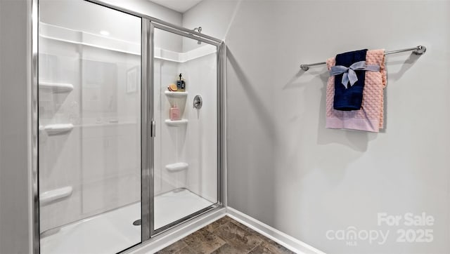 bathroom with walk in shower