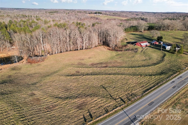 drone / aerial view featuring a rural view