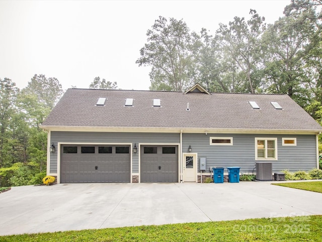 view of side of home featuring central air condition unit