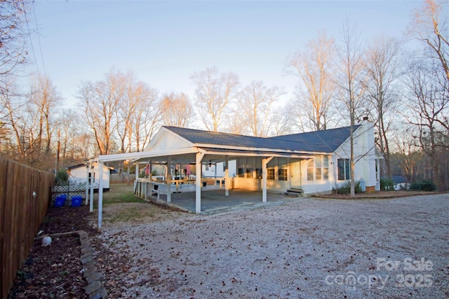 view of rear view of property