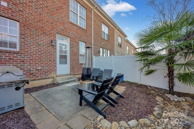 view of patio / terrace featuring grilling area