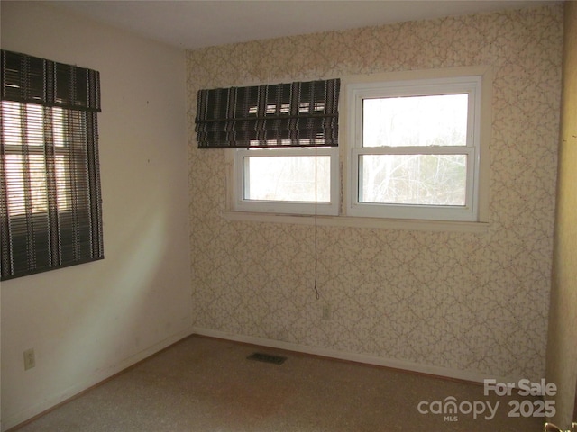 unfurnished room featuring carpet floors