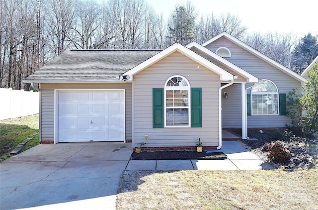 ranch-style house with a garage