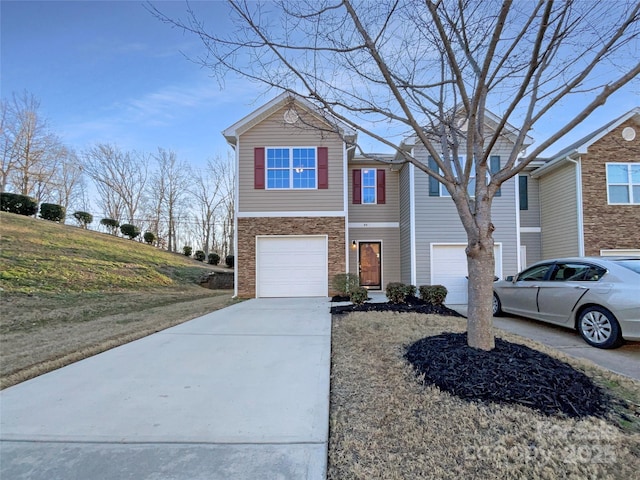 view of front of home featuring a garage