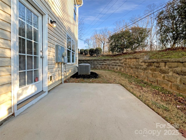 view of patio / terrace featuring central AC