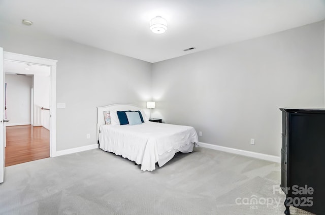 bedroom with carpet