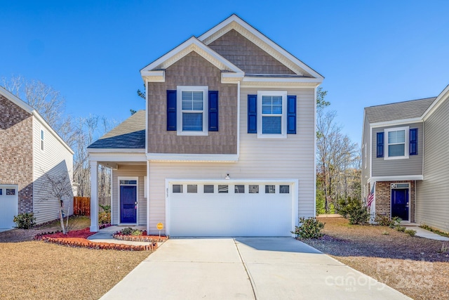 view of front of house featuring a garage