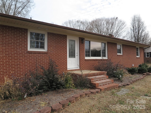 view of single story home