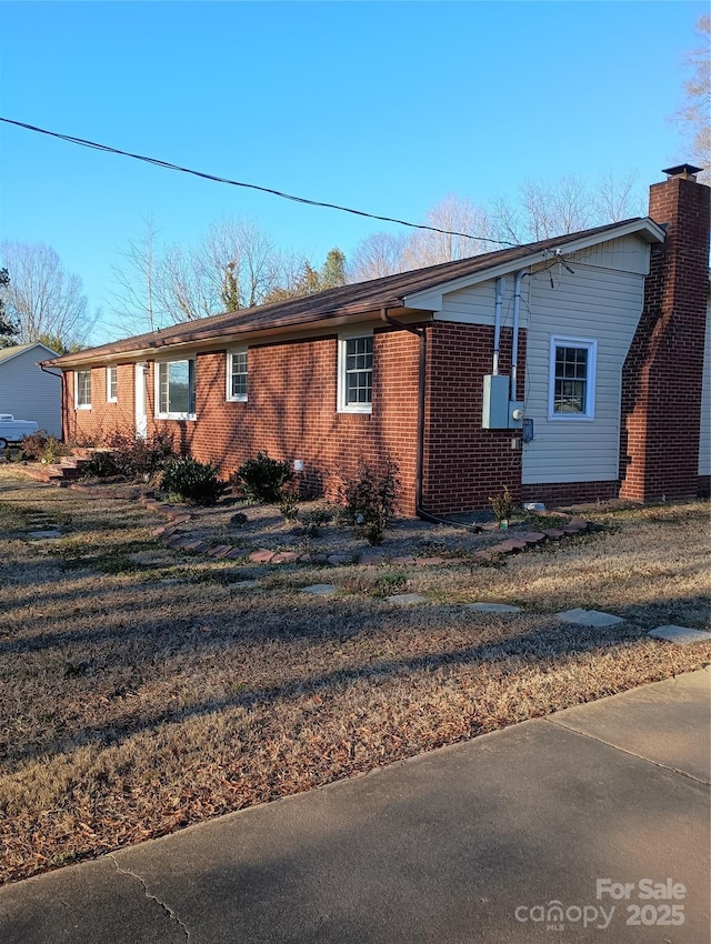 view of single story home