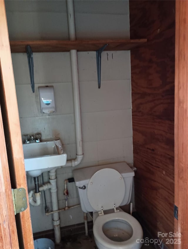 bathroom featuring sink and toilet