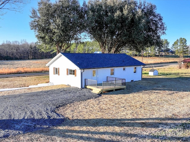 view of front of house featuring a deck