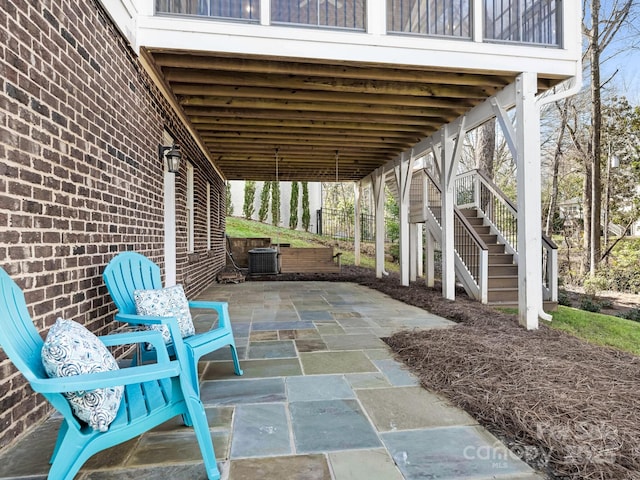 view of patio featuring cooling unit