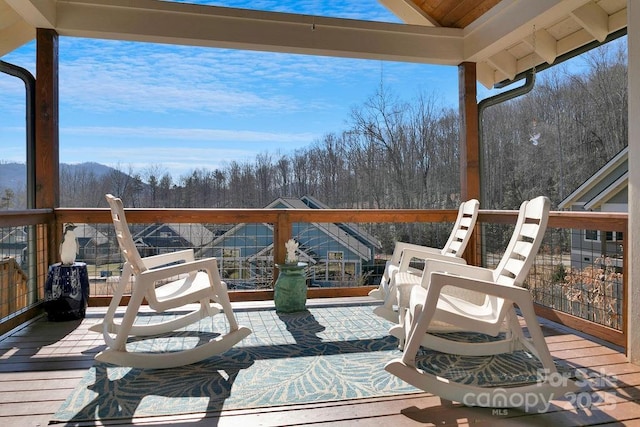 view of wooden deck