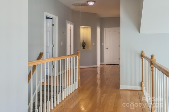 hallway featuring light hardwood / wood-style floors