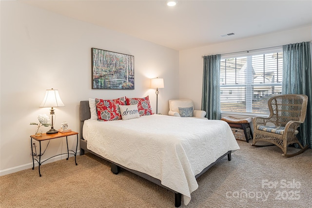 view of carpeted bedroom