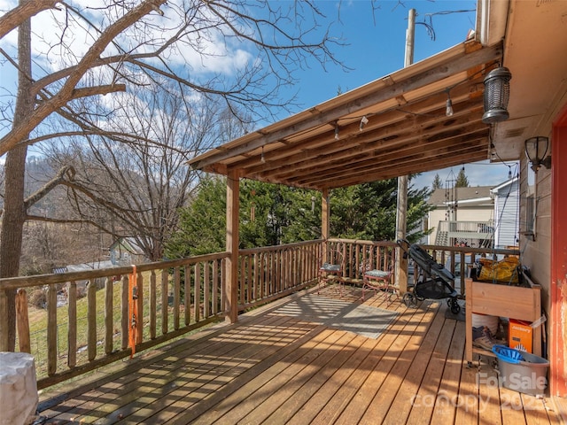 view of wooden terrace