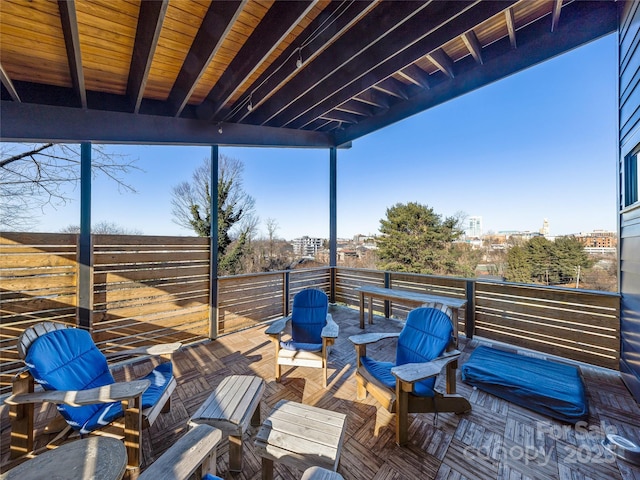 view of wooden terrace