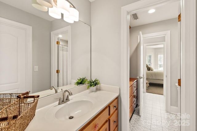 bathroom featuring vanity