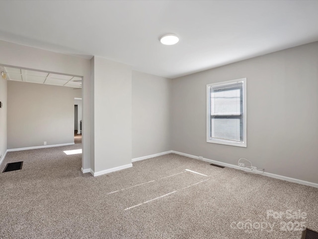 view of carpeted spare room