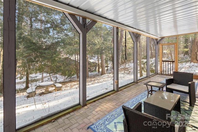 view of sunroom / solarium