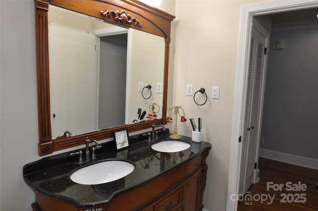 bathroom with vanity