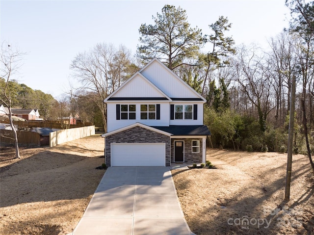 view of property featuring a garage