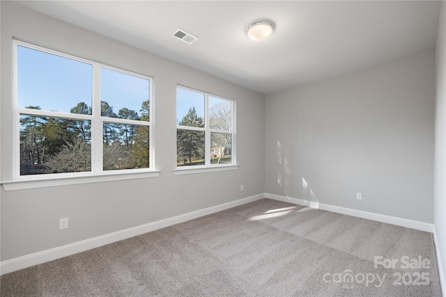 view of carpeted spare room