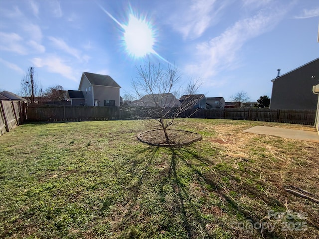 view of yard featuring a patio area