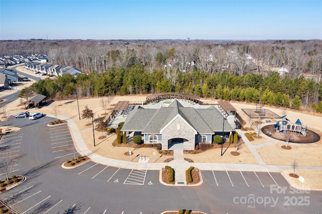 1224 Regions Blvd, Fort Mill, SC 29707 - birds eye view of property with a forest view
