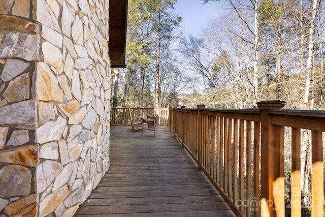 view of wooden terrace