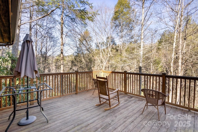 view of wooden terrace