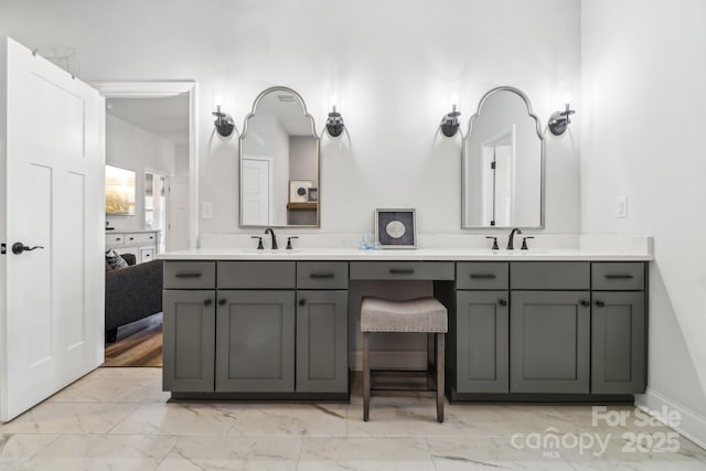 bathroom with vanity