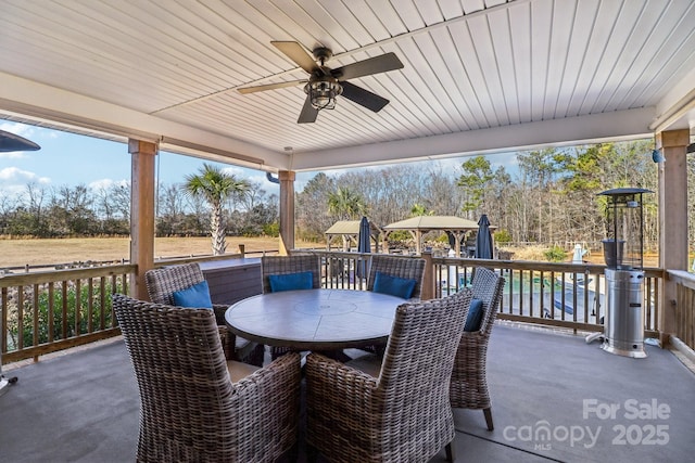 view of patio / terrace with ceiling fan