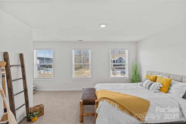 view of carpeted bedroom