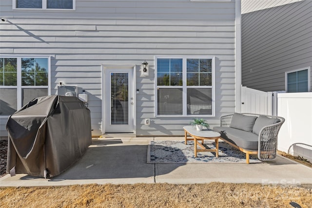 view of patio / terrace featuring grilling area