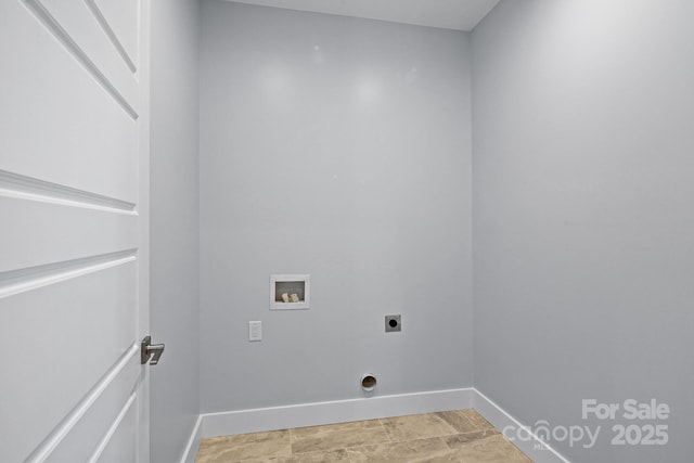 laundry room featuring hookup for a washing machine and hookup for an electric dryer