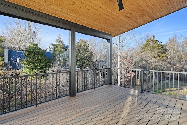 view of wooden deck