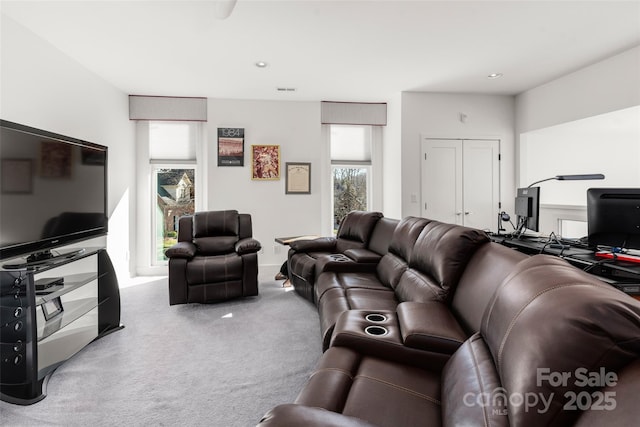 view of carpeted living room