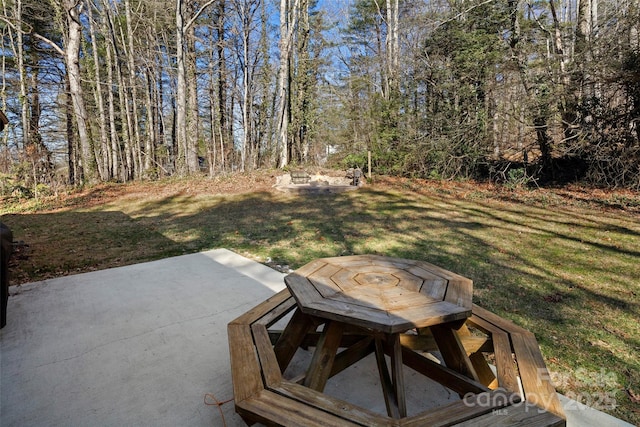 view of yard with a patio