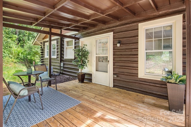 view of wooden deck