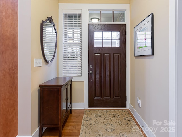 entryway featuring light hardwood / wood-style floors