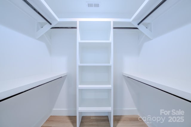 view of walk in closet