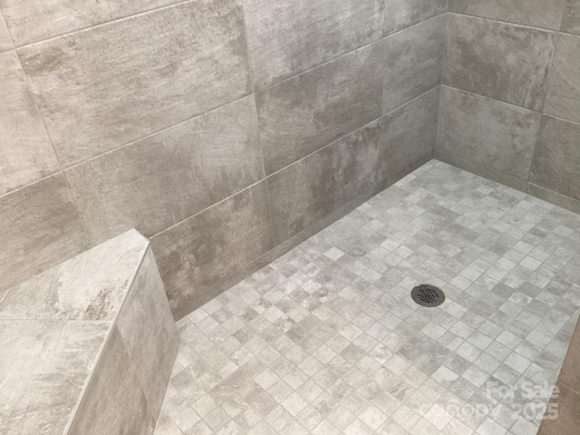 room details with a tile shower