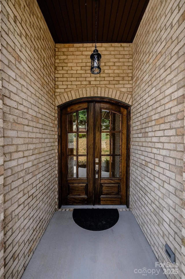 entrance to property with french doors