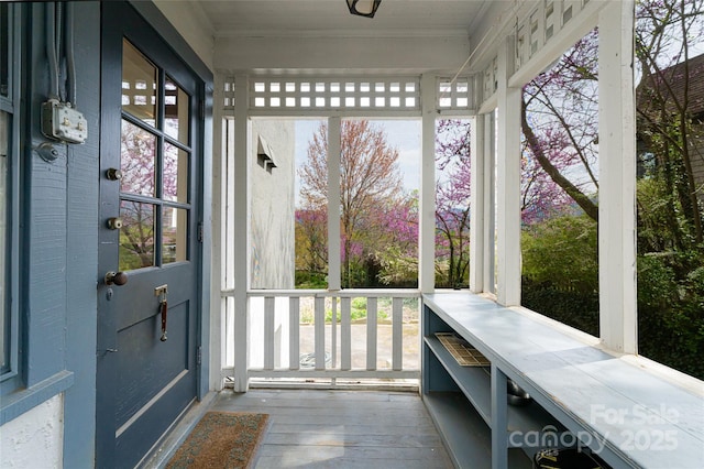 view of sunroom