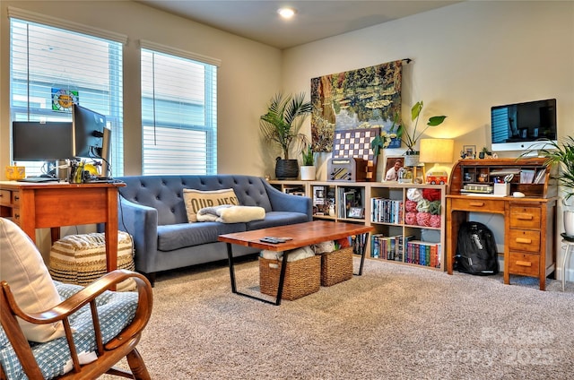 view of carpeted living room