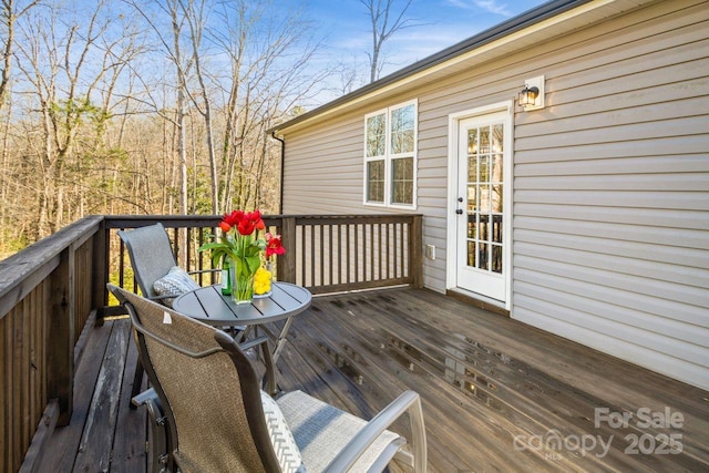 view of wooden deck